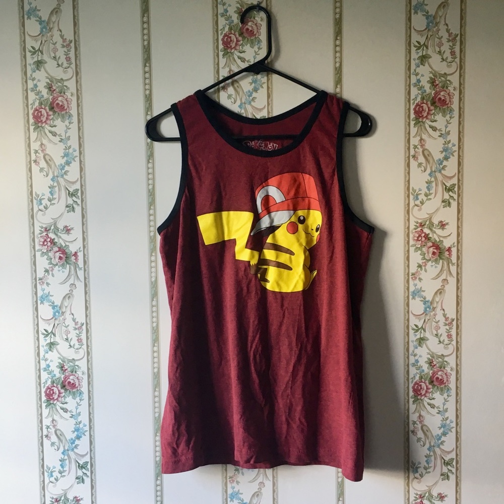 Pikachu with Ash’s Hat Ringer Tank